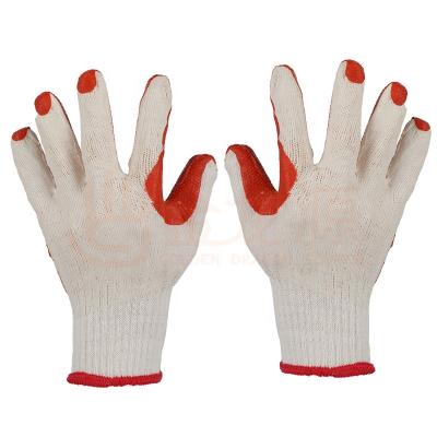 China Wholesale Comfortable and Flexible Color Latex Double Grip Safety Factory Direct Sales Construction Gloves Work Liner Gloves for sale