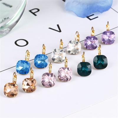 China Don't Fade Metal Korean Fashion Statement Micro-inlaid Earrings For Women Ear Wild Earring Wholesale Items For Business for sale