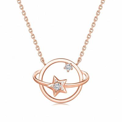 China High quality women accessories fashion jewelry 2022 delicacy statement necklace star moon planet stainless steel pendant necklace free shipping for sale