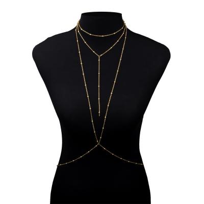 China New Fashion Body Jewelry Allergy Cross Free Chain Border Sexy Body Chain Stainless Steel For Women Wholesale Source for sale