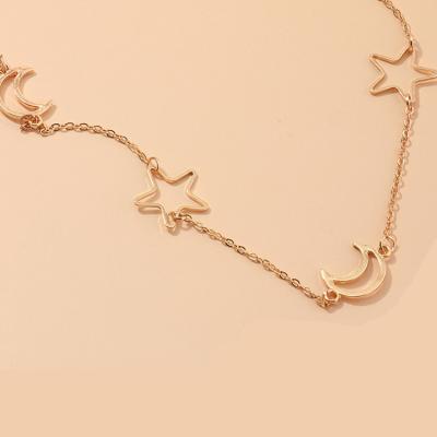 China New Fashion Allergy Body Jewelry Moon Star Free Chain Body Stainless Steel Waist Chain For Women Wholesale Source Free Shipping for sale