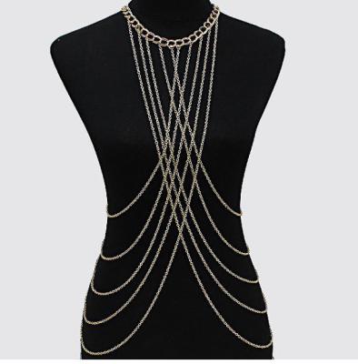 China New Fashion Allergy Body Jewelry Tassels Free Chain Border Sexy Body Chain Stainless Steel For Women Wholesale Source for sale