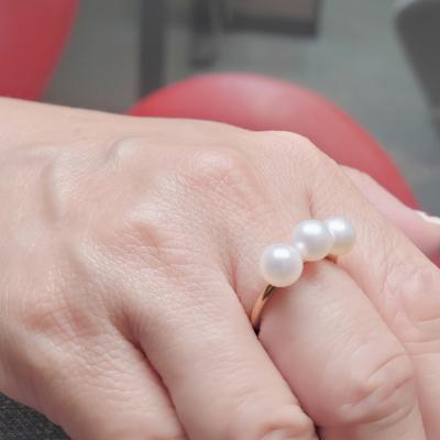 China FASHIONABLE Fine Jewelry Customized Pearl 18K Gold Cultured Ring Jewelery High Quality Low MOQ Wholesale Price OEM ODM for sale