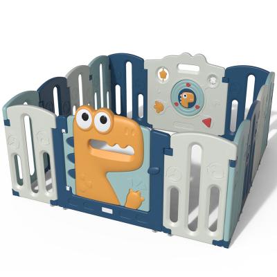 China Newest Cute Dinosaur Pattern Baby Safety Play Pen Large Baby Playpens Indoor Traditional Playground From ABST Baby Furniture Manufacturer for sale