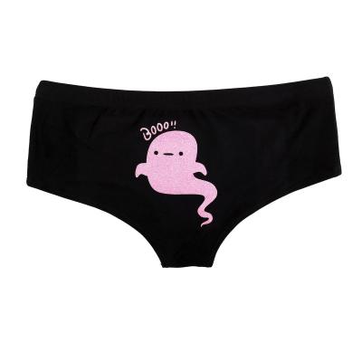 China XuanLing Breathable Cartoon Lingerie Halloween Ghost Fluorescent Panties Printed Briefs Sexy Underwear For Nightclub Party for sale