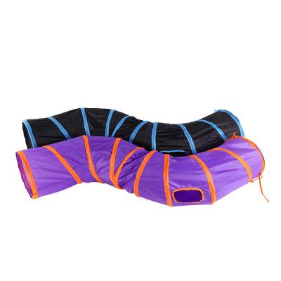 China S Shaped Curved Tunnel Stored Track Cat Channel Toy Pet Cat Tunnel for sale