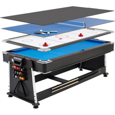 China Hot Selling Cheap Real Leather Air Hockey Pocket Ping Pong Factory Indoor And Outdoor Sports Combination Game Multifunctional Billiard Table for sale