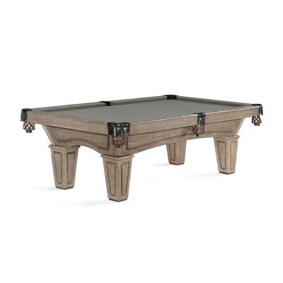 China Real leather pocket most solid wood 8ft/9ft rotating pool table ziggurat table pool game table unique custom made High popular design for sale