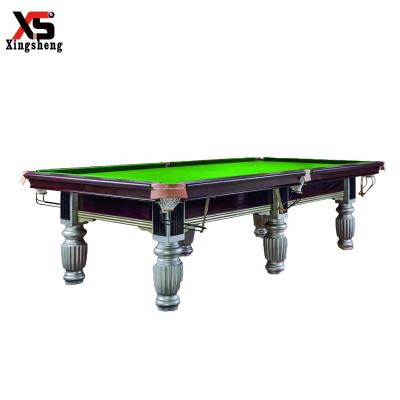 China Professional real leather pokect maker slate/standard size chinese style marble billiard pool table for sale