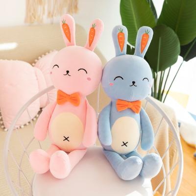 China Mini Inflatable Handmade Girls Garden Plush Toy Long Flag Colorful Eggs Custom Ear Shape Easter Bunny 2018 for sale