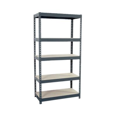 China Heavy Duty Steel Metal Garage 5 Tier Boltless Warehouse Storage Rack for sale