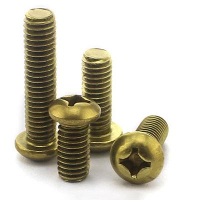 China ANSI eléctrico de cobre amarillo de los tornillos del tamaño M2-M6 Pan Head Machine Screws 4-40m m en venta