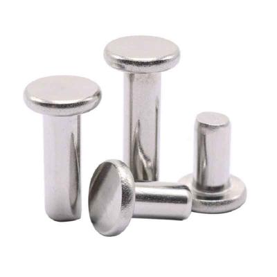 China Small Wooden or Bone Studs The Earliest Form of 304 Stainless Steel Flat Head Solid Rivets for sale