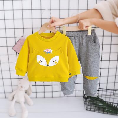 China Best selling soft children's boutique fancy clothing cartoon printed kids long sleeve pajamas for sale