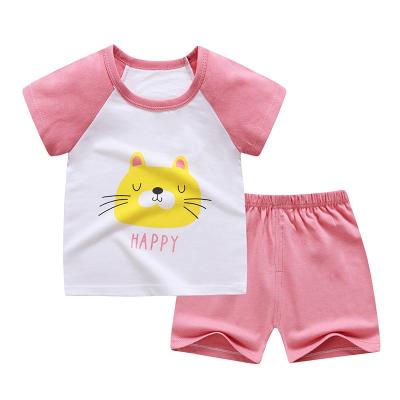 China 2021 New Arrival Anti Shrinkage Shorts Sleeves Kids Summer Clothing Set for sale