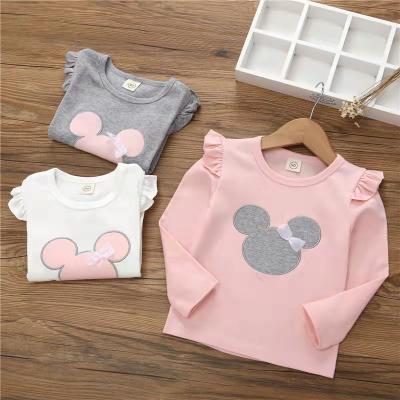 China Breathable Cartoon Bottoming Shirts For Kid Girls Clothes Long Sleeves Baby T-Shirts for sale