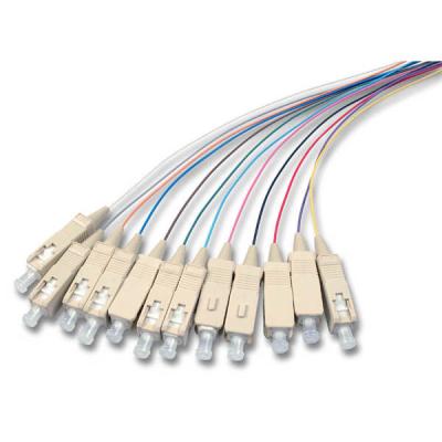 China Simplex Fiber Optic Cable SC UPC/PC SM FTTH/FTTX Pigtail , Low Loss for sale