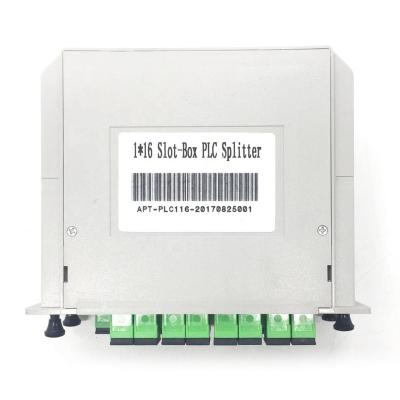 China SC APC Connector PLC Splitter FTTX FTTH Fiber Optic Cassette Type Splice 1*4 for sale