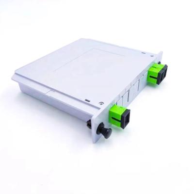 China FTTX PLC Splitter Splice 1*4 Type SC APC FTTH Fiber Optic Cassette Connector for sale