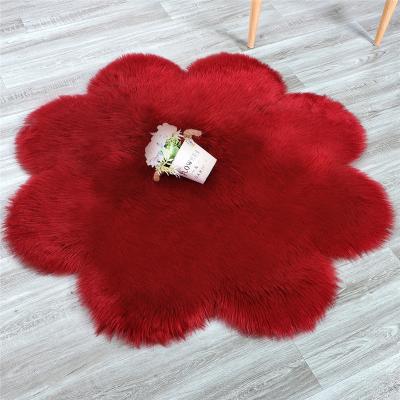 China Washable Factory Fur Blanket Large Size Faux Rabbit Fur For Living Room Sheep Fur Blanket for sale