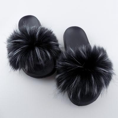 China Fashion Slipper Faux Fur Lit Hairy Slides For Sale Women Sandals for sale