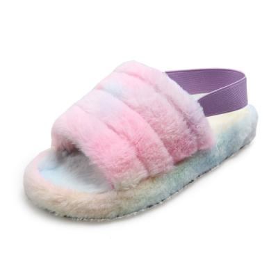 China Wholesale Lightweight Fur Slides Fluffy Slides For Girls for sale