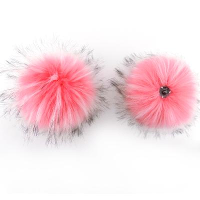 China Wholesale Eco-Friendly 15cm Faux Raccoon Fur Pom Poms For Beanie Hats for sale