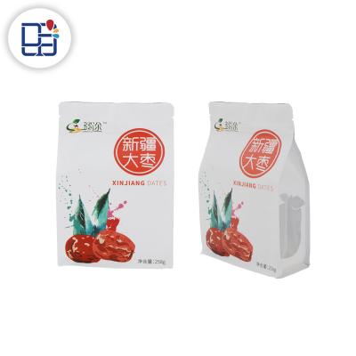 China Food Grade Disposable Flat Bottom Food Packaging Customized Printed Plastic Bag With Zipper for sale