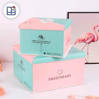 China Recyclable Soft Custom Style Food Grade Cake Paper Box With Printing for sale