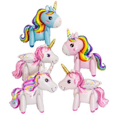 China Good Balloon Birthday Sealing Creative Splicing Baby Toys Inflatable Foil Balloon Cartoon Unicorn Balloon for sale