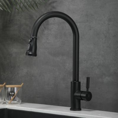 China Sense Taps Smart Touch Kitchen Faucet Stainless Steel Matte Black Kitchen Faucet Pull Down Sink Faucet for sale