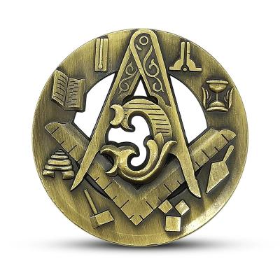 China Freemason Custom Freemason Brotherhood Souvenir Souvenir Bronze Coins Gifts From America Factory for sale