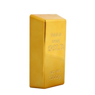 China America Manufacturers Wholesale Simulation Gold Brick Ornaments Gold Bar Props ABS Plastic Gold Block for sale