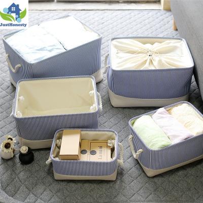 China High Quality Storage Box For Bedrooms Amazon Hot Selling New Cloth Storage Box With Grommet Drawer Packing, Customized Size Canvas Storage Box for sale