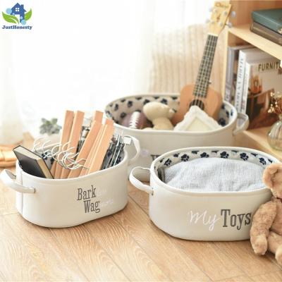 China Kids Playroom Baby Bath Toy Organizer Storage Basket Customized Color Cotton Kids Bath Toy Storage Basket, Canvas Storage Box and Bin customer for sale