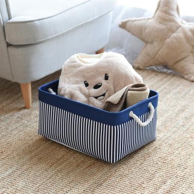 China Folding Storage Basket Storage Canvas Basket, Home Essential Clothes Storage Basket Canvas Barrel For Toy Storage for sale