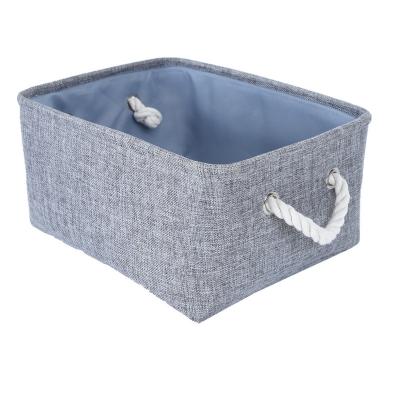 China Viable Collapsible Collapsible Basket Toy Storage Box Fabric Factory Canvas Storage Bin for sale