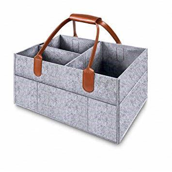 China Hot Selling Soft Felt Diaper Bag Amazon Baby Diaper Changing Cart Felt Organizer for sale