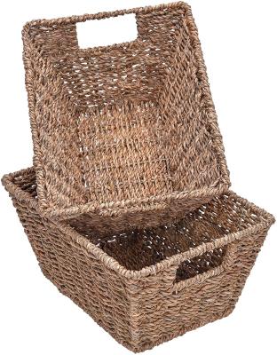 China Eco-friendly Rattan Woven Rope Plants Bolga Sea Grass Basket Of Vegetal Plankton for sale