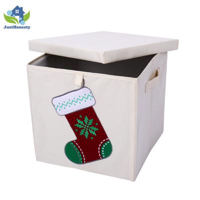 China Sustainable Promotion Folding Cardboard Cloth Covered Storage Box for sale