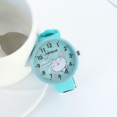 China WJ-8379 Beautiful Ladies Silicone Watch Band Alloy Case Watch for sale