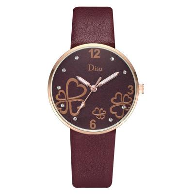 China WJ-8393 New Fashion Watch Ladies Leather Band Strap Alloy Case Watch for sale