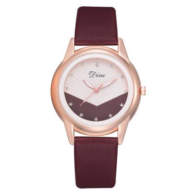 China WJ-8390 New Fashion Ladies Leather Strip Alloy Case Watch for sale