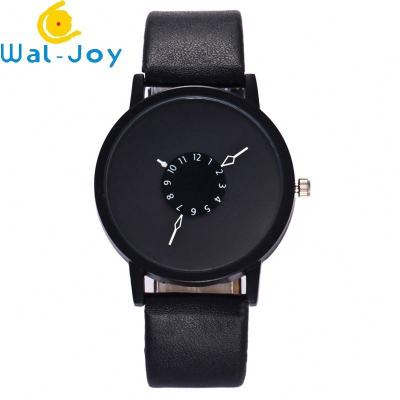 China WJ-6389 Leather Band Quartz Turntable Dial Personality Fashion Lady Watch for sale