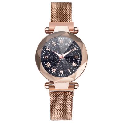 China WJ-8484 Fashion Smart Night Lights Alloy Case Stainless Steel Band Alloy Case Magnetic Bracelet Watch for sale