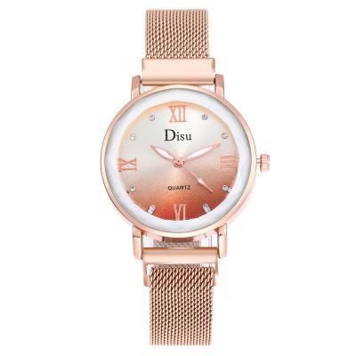 China Neue Uhr-Damen-chinesische gute Qualitäts-magnetische Uhrenarmband-Edelstahl-Band-Uhr der Mode-WJ-8458 zu verkaufen