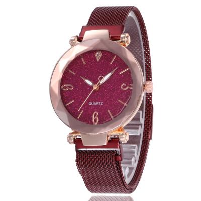 China WJ-8084 New Stainless Steel Band Magnetic Strap Quartz Watch for sale