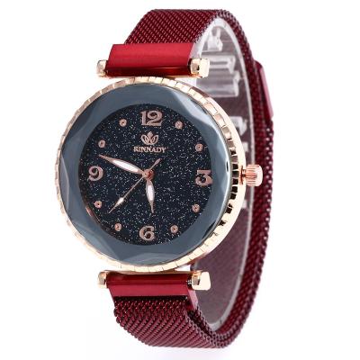 China WJ-7868 With Rhinestone Starry Sky Face Design Women Handwatches Attractive Wonderful Pretty Magnet Buckle Lady Watch for sale