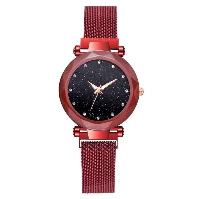 China WJ-7921 2019 Newest Vibrating Sound Explosions Stock Wholesale Ladies Star Quartz Alloy Lazy Watch Magnet Buckle Women watch for sale