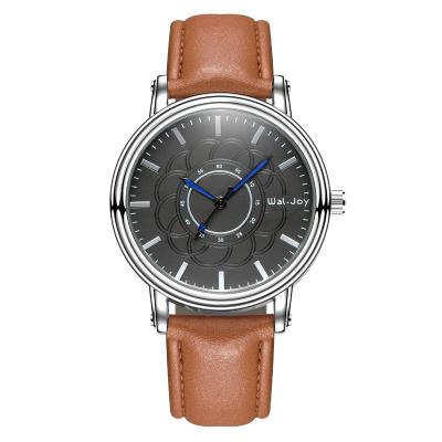 China WJ-8108 Waterproof Leather Band Simple Fancy Feature Charming Quartz Waterproof OEM Custom Watch for sale